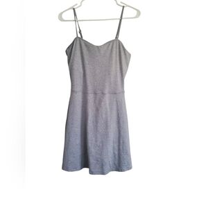 Alo Alosoft Courtside Womans Tennis Dress Gray Spaghetti Strap Dress